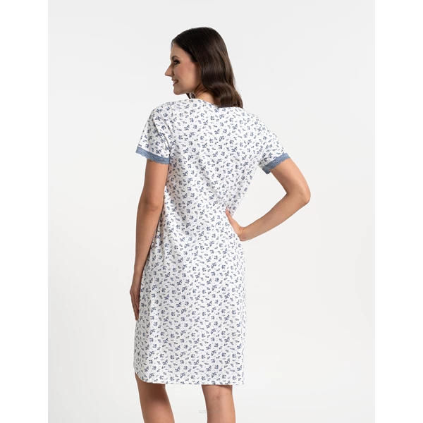 DAMSKA KOSZULA NOCNA W KWIATOWY WZĂ“R PLUS SIZE PDK2900-015